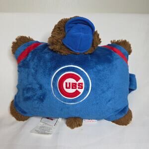 2009 Mini Cubs My Pillow Pets MLB Merch Chicago Baseball Plush Brown Blue